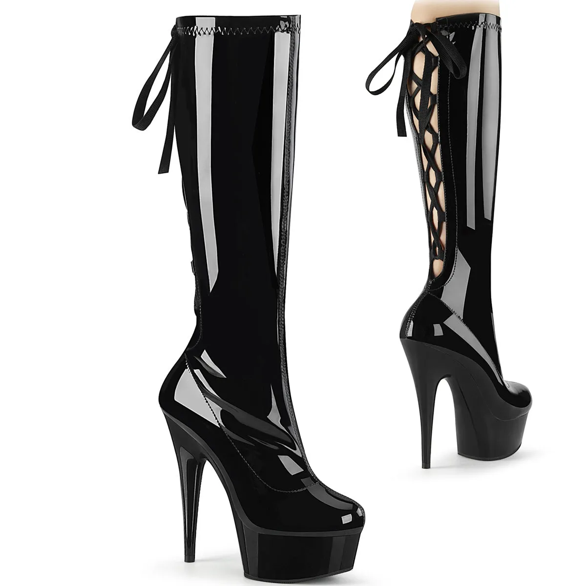 6" Lace-up Platform Knee Boot (DELIGHT-2029 )