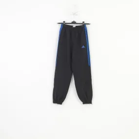 Adidas Boys 12 Age 152 Trousers Black Sportswear  Pockets Training Zipper Vintage 3 Stripes  Pants