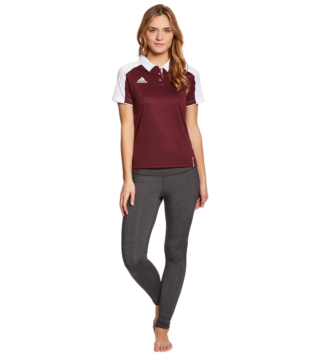 Adidas Women's Modern Varsity Polo Maroon/White