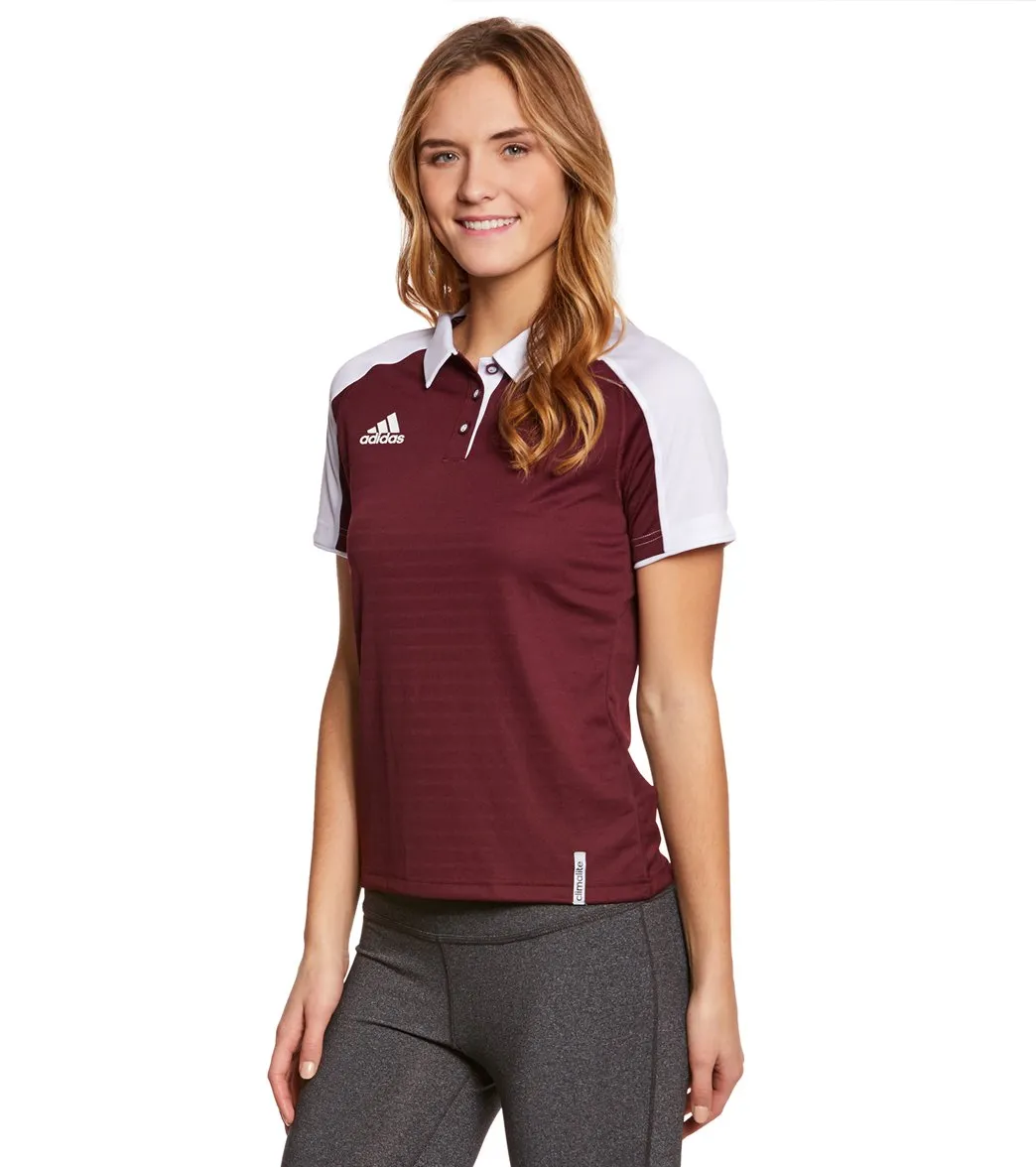 Adidas Women's Modern Varsity Polo Maroon/White