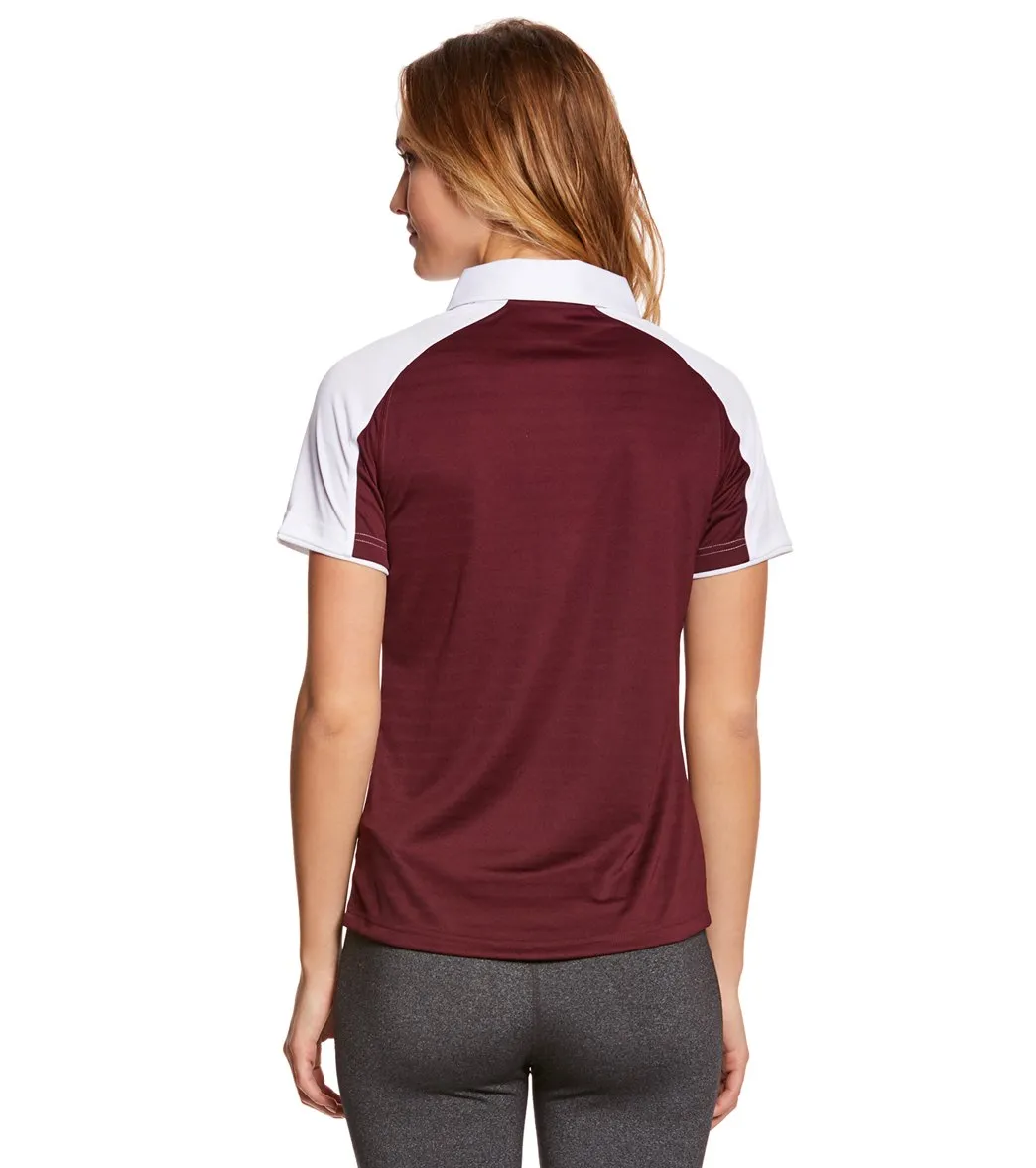 Adidas Women's Modern Varsity Polo Maroon/White