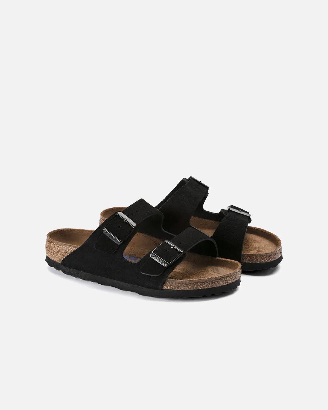 Arizona Soft Footbed Suede Leather - Black