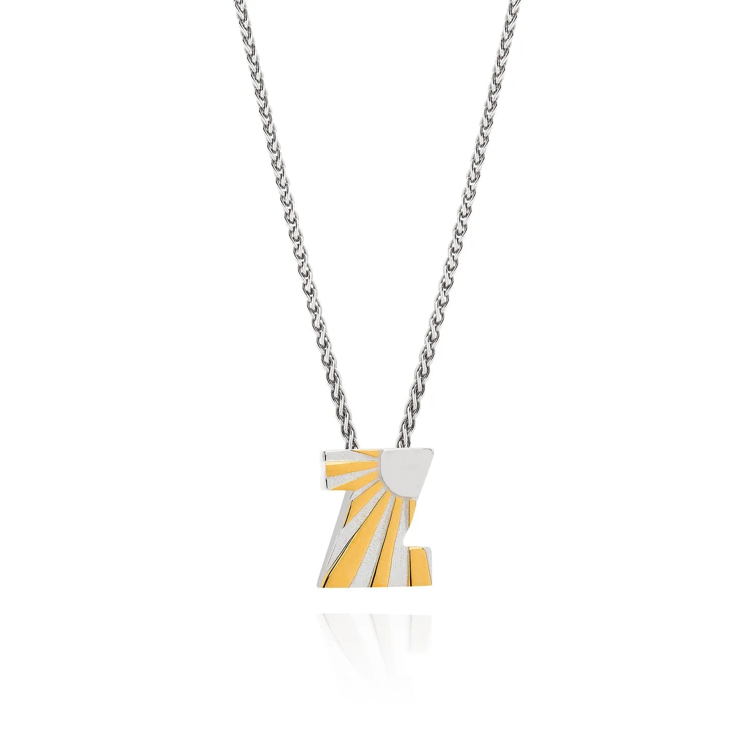 Art Deco Ray Initial Necklace by Yasmin Everley