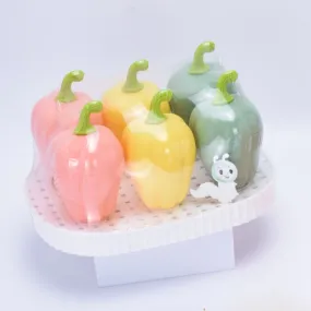 Capsicum Shape  6pc Ice Candy Mold.