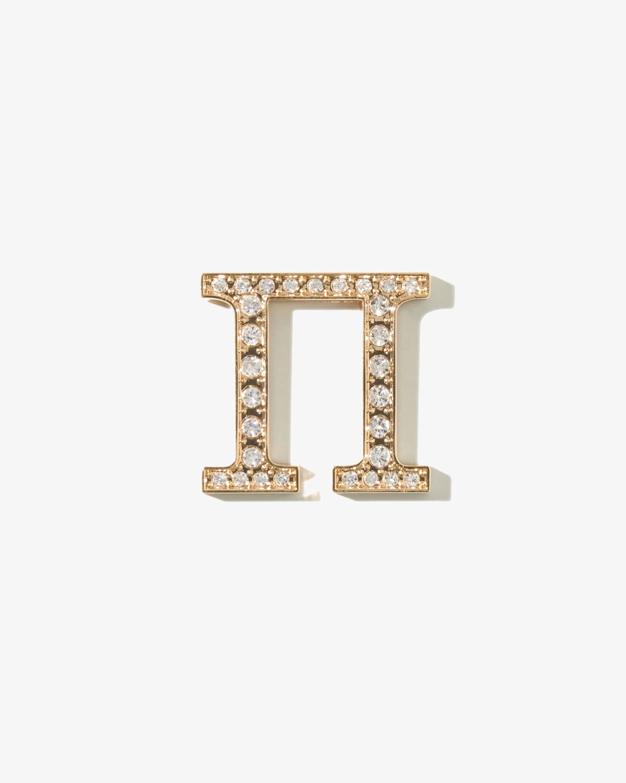 Clear Crystal Embellished Metal Greek Letter Sticker