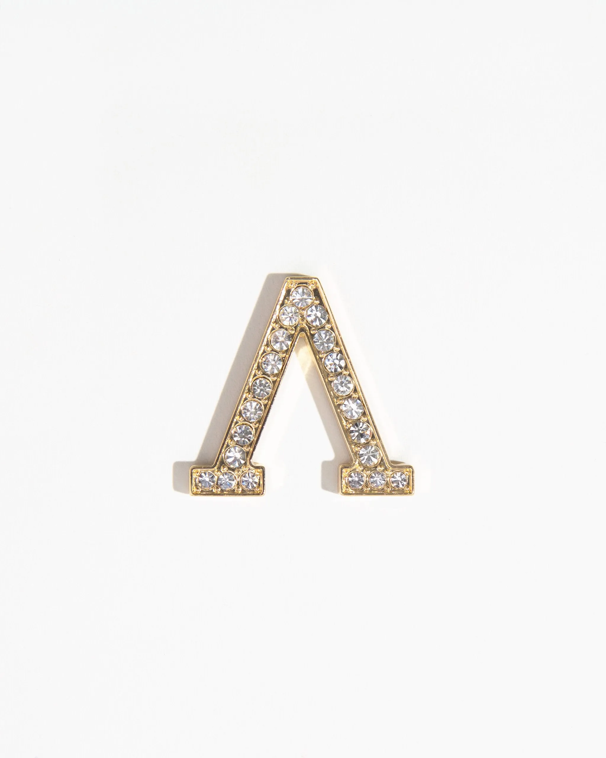 Clear Crystal Embellished Metal Greek Letter Sticker