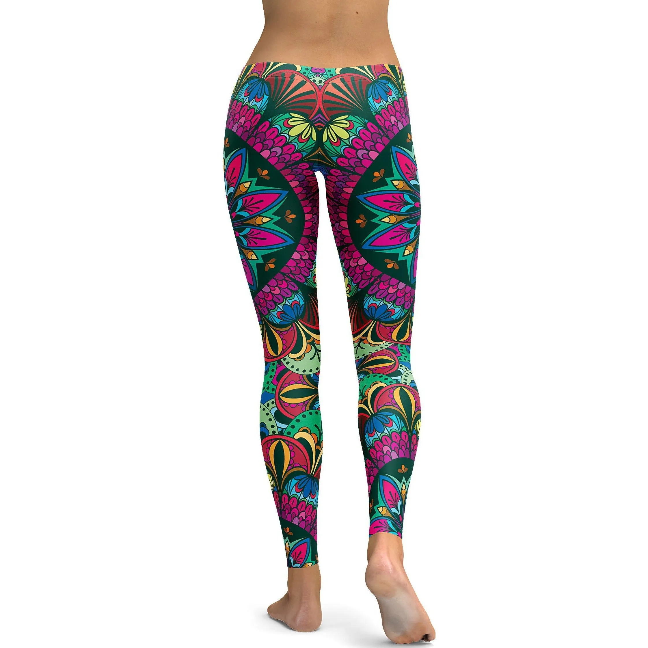 Colorful Pink Mandala Leggings