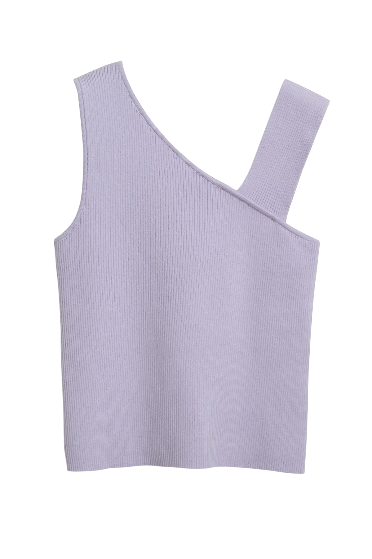 DSTLD Asymmetrical Rib Tank in Lilac