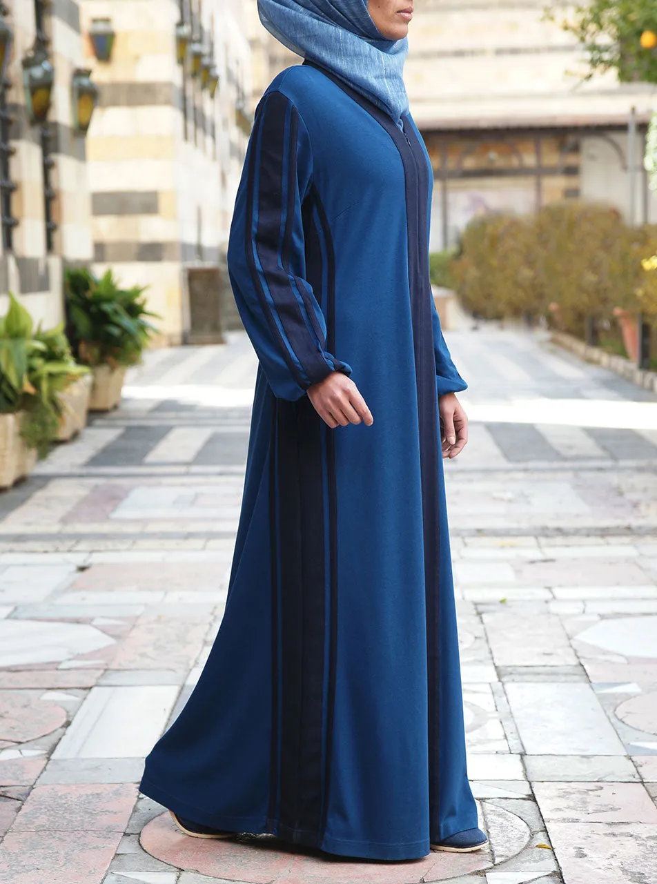 Dual Color Jersey Maxi Dress