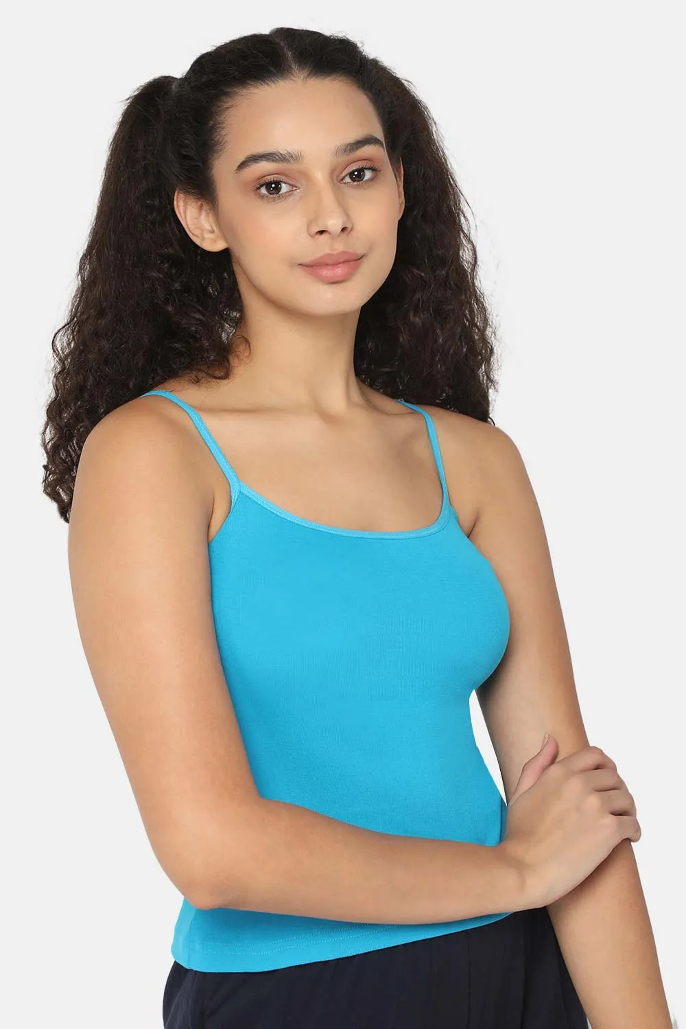 Full Coverage Non-Padded Non-Wired Cotton Intimacy Slip Camisole - IN02