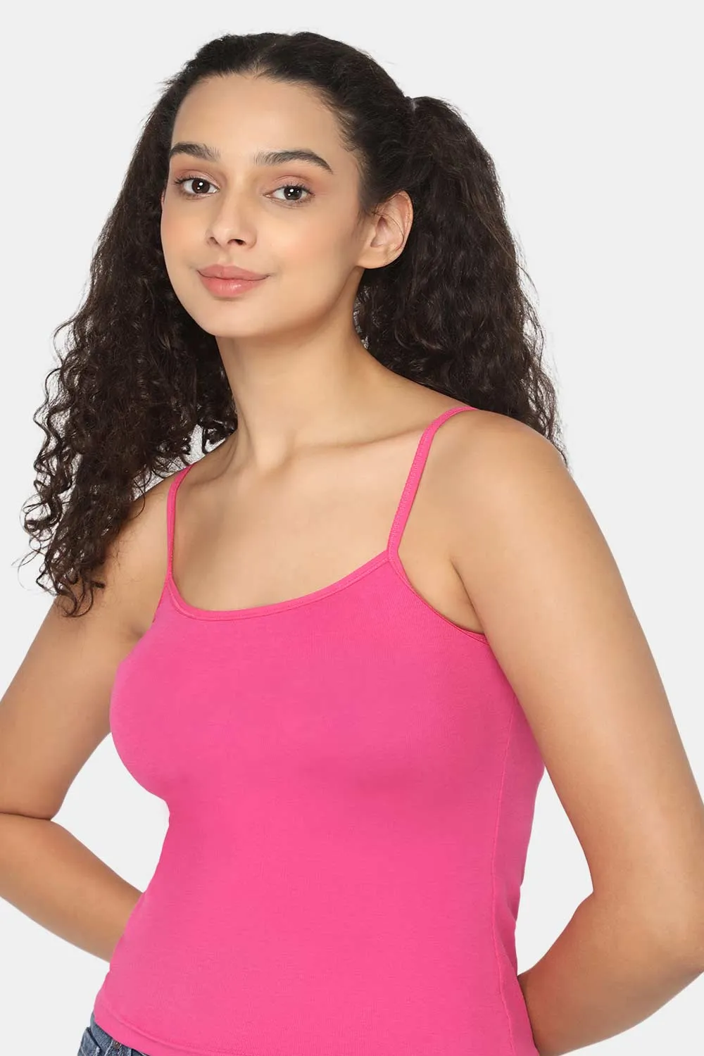 Full Coverage Non-Padded Non-Wired Cotton Intimacy Slip Camisole - IN02