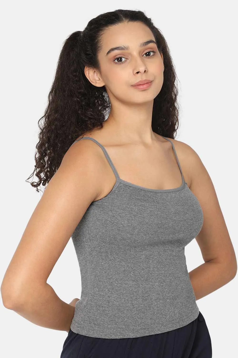 Full Coverage Non-Padded Non-Wired Cotton Intimacy Slip Camisole - IN02