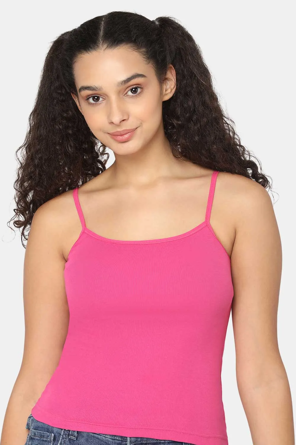 Full Coverage Non-Padded Non-Wired Cotton Intimacy Slip Camisole - IN02