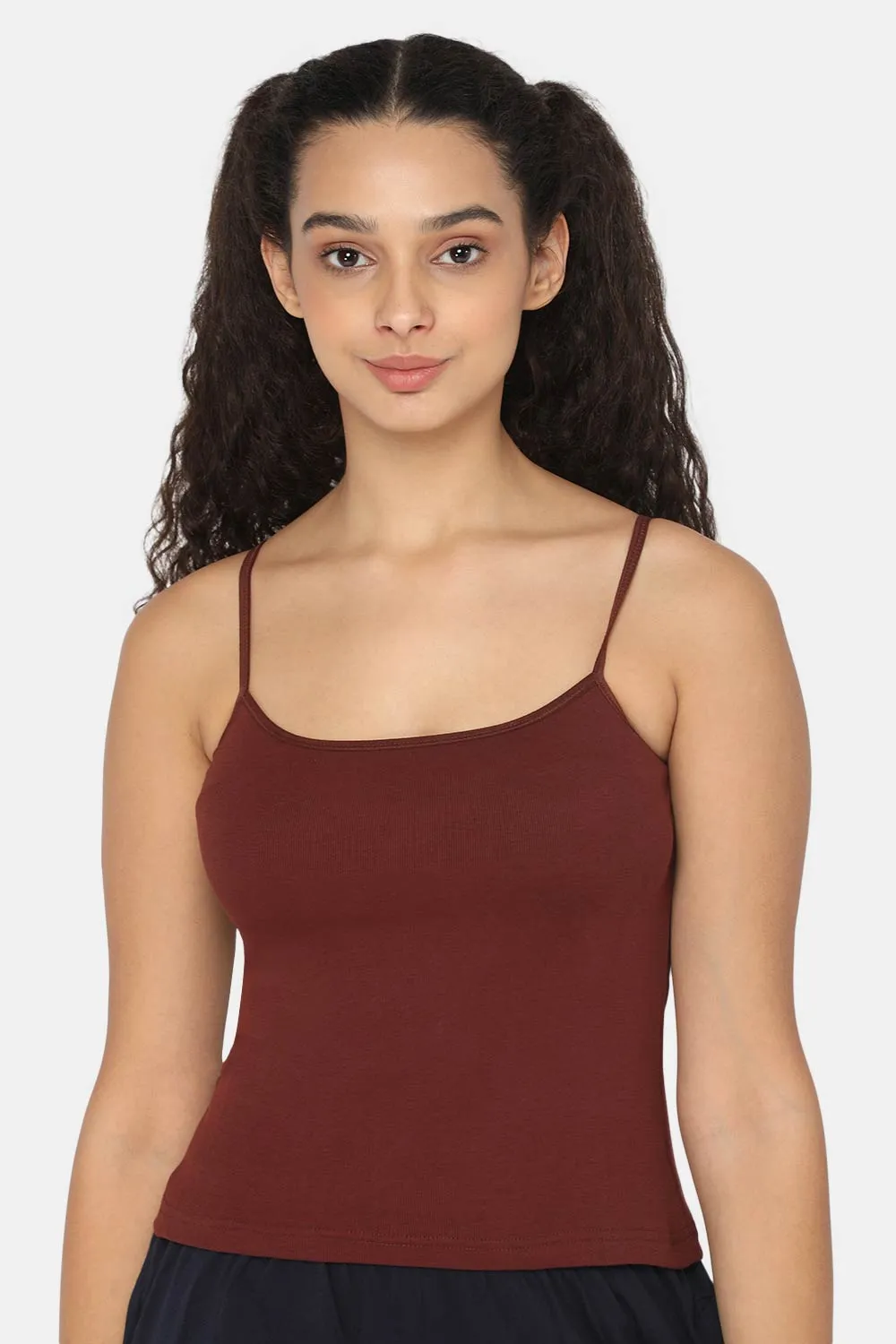 Full Coverage Non-Padded Non-Wired Cotton Intimacy Slip Camisole - IN02