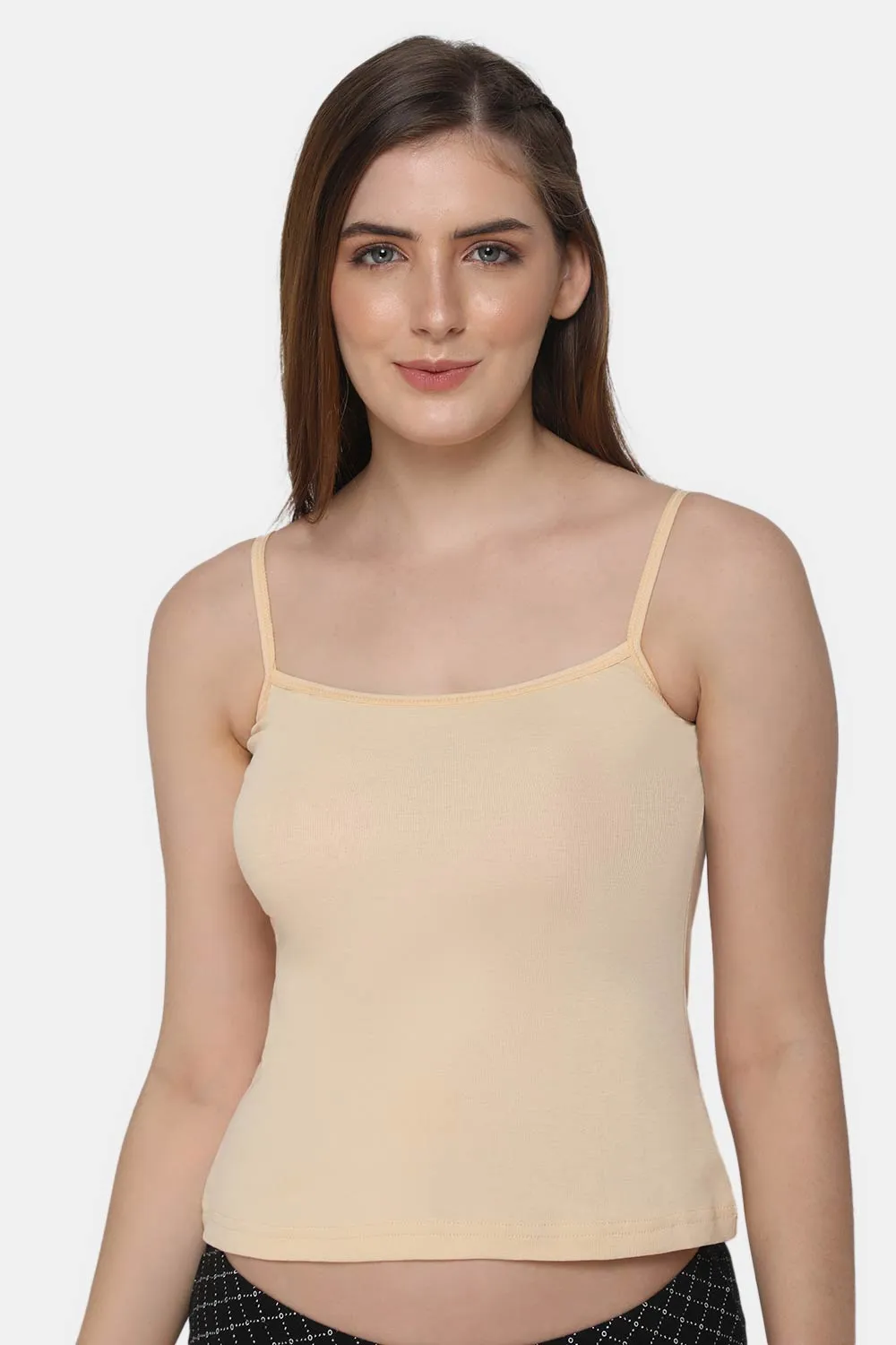 Full Coverage Non-Padded Non-Wired Cotton Intimacy Slip Camisole - IN02