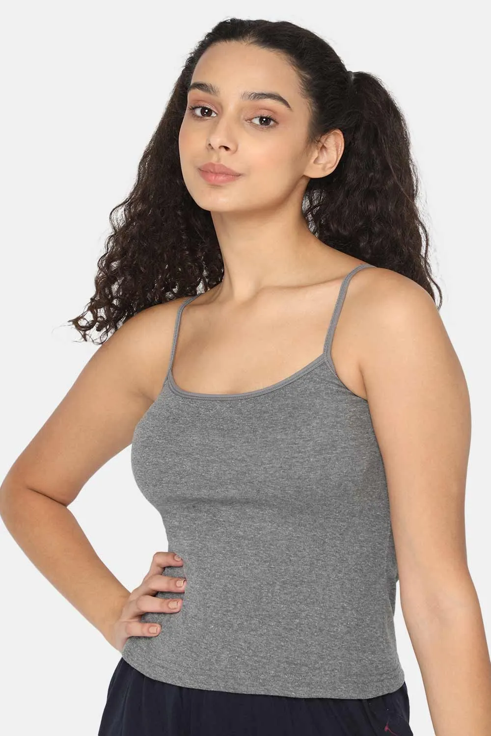 Full Coverage Non-Padded Non-Wired Cotton Intimacy Slip Camisole - IN02