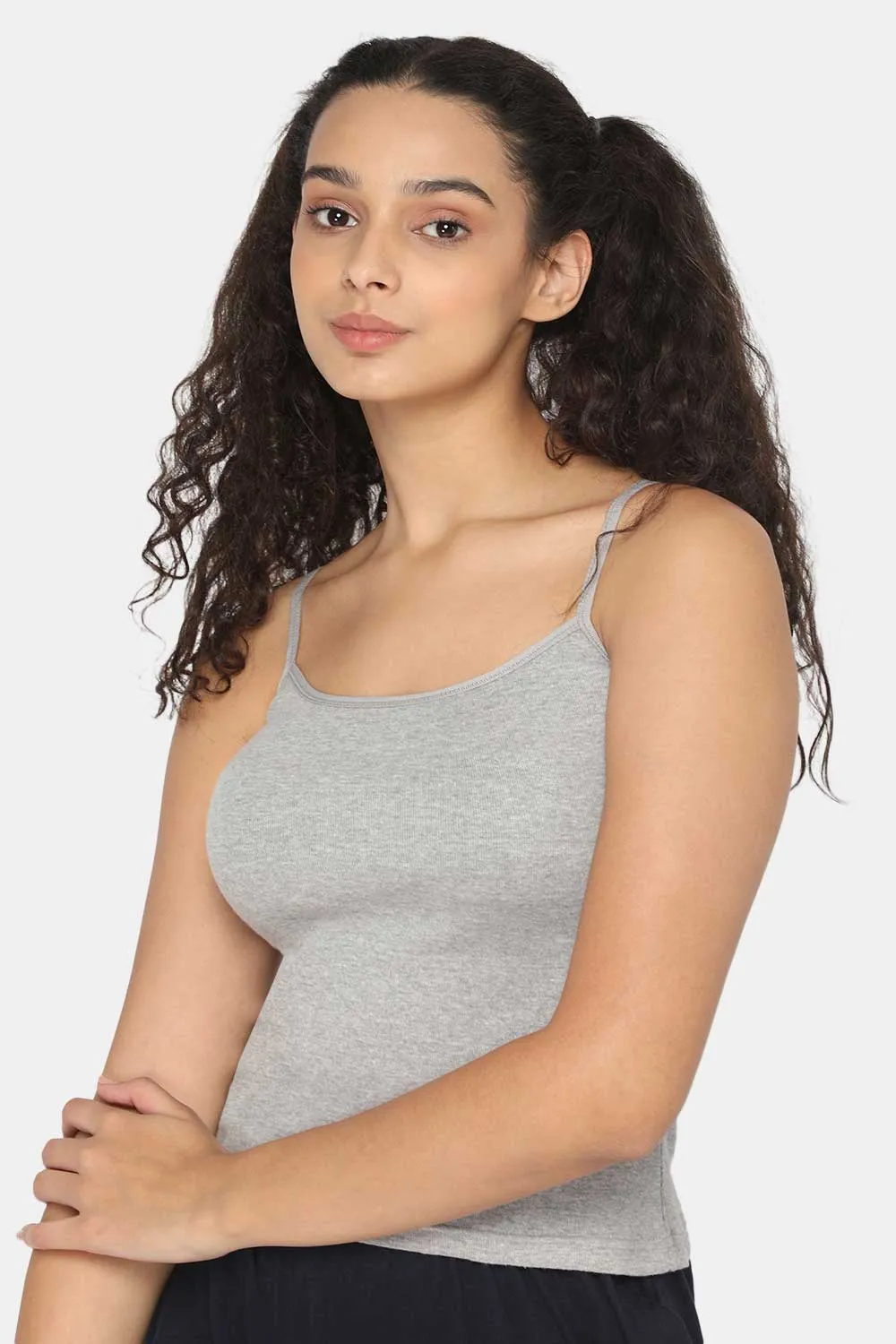 Full Coverage Non-Padded Non-Wired Cotton Intimacy Slip Camisole - IN02