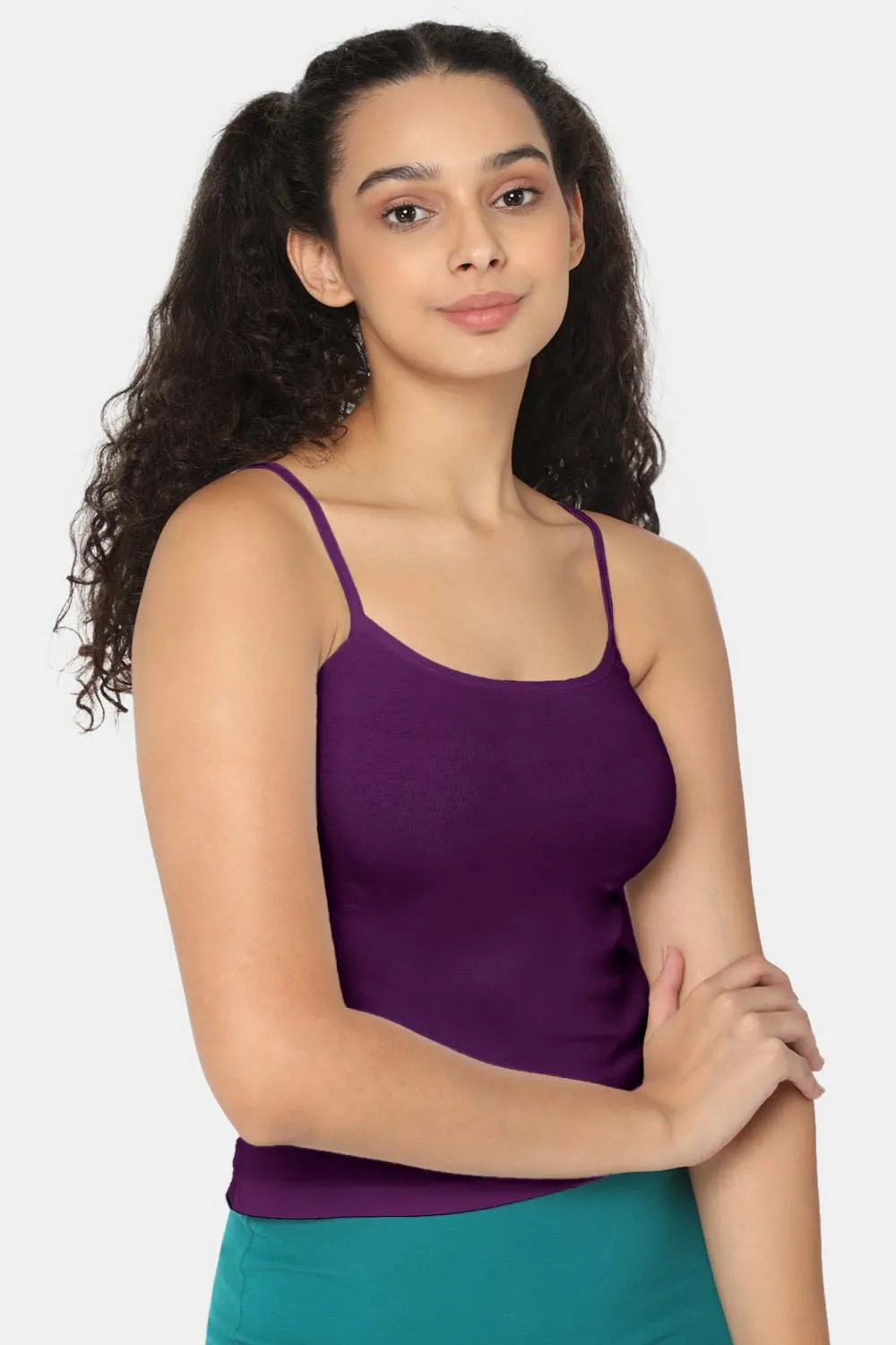 Full Coverage Non-Padded Non-Wired Cotton Intimacy Slip Camisole - IN02