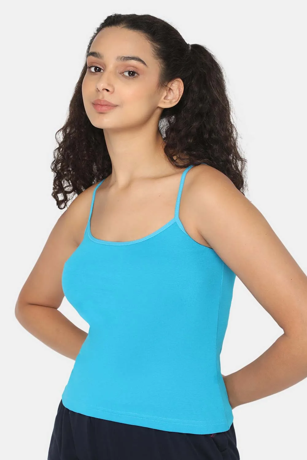 Full Coverage Non-Padded Non-Wired Cotton Intimacy Slip Camisole - IN02