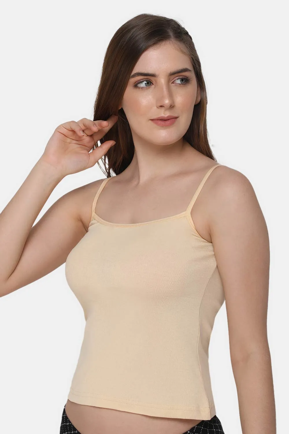 Full Coverage Non-Padded Non-Wired Cotton Intimacy Slip Camisole - IN02