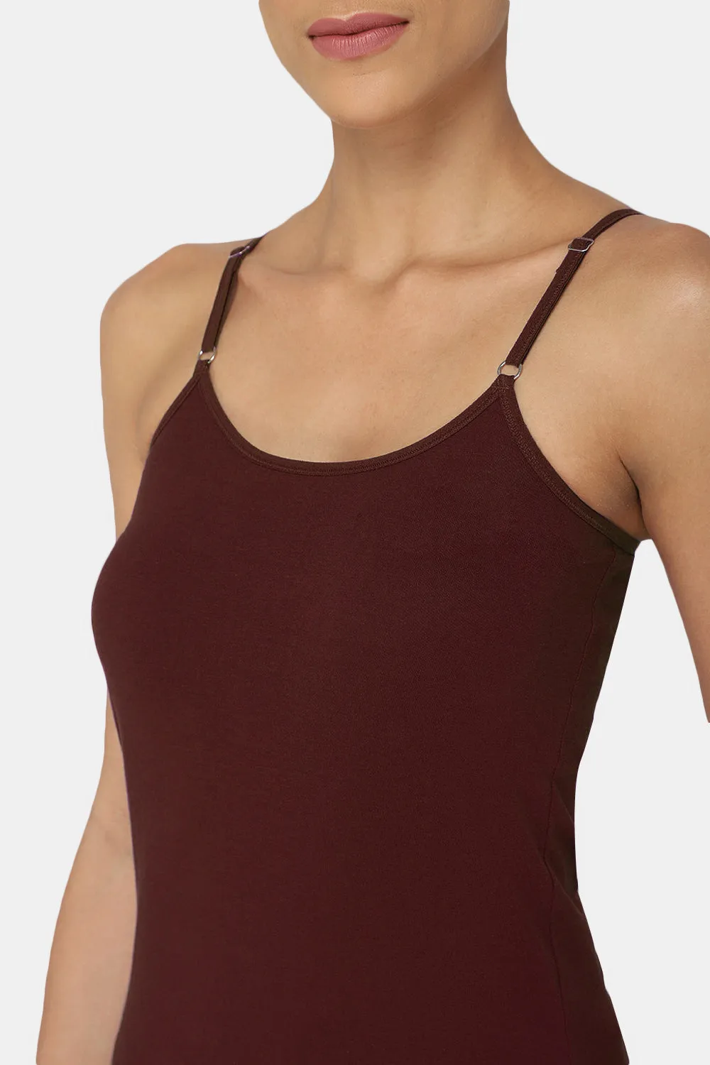 Full Coverage Non-Wired Non-Padded Cotton Intimacy Slip Camisole - IN08