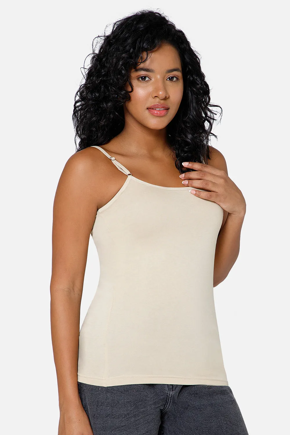 Full Coverage Non-Wired Non-Padded Cotton Intimacy Slip Camisole - IN08