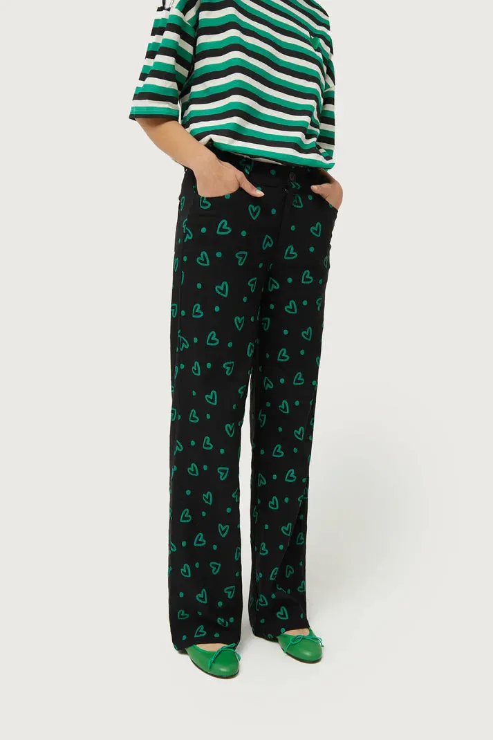 Green Hearts Pant