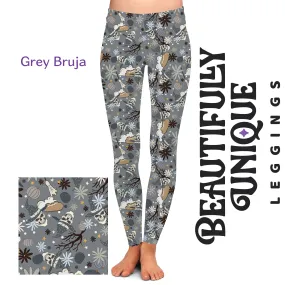 Grey Bruja (Semi-Exclusive) - High-quality Handcrafted Vibrant Leggings