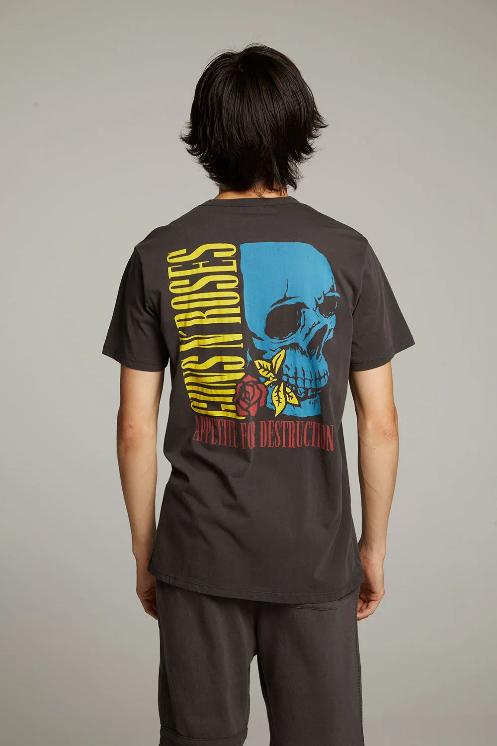 Guns N' Roses Skull Rose Crew Neck Tee