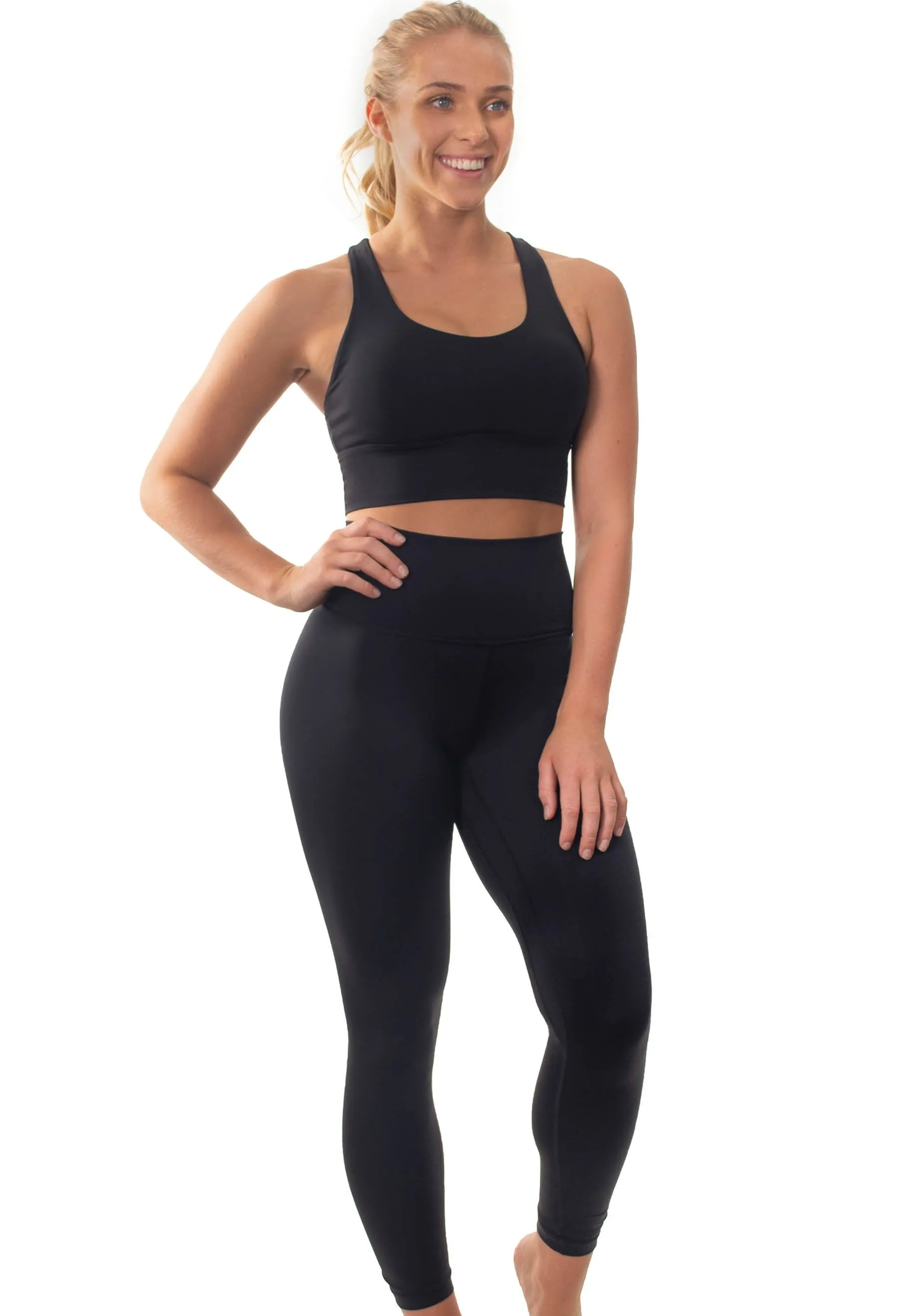 High Waisted Sleek Gym Leggings (Lint & Pet Hair Resistant)