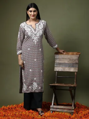 HOK Chikankari Fancy Long Kurti 3