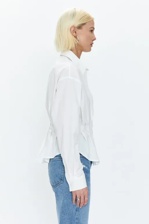 Julie Pleated Button Down Shirt