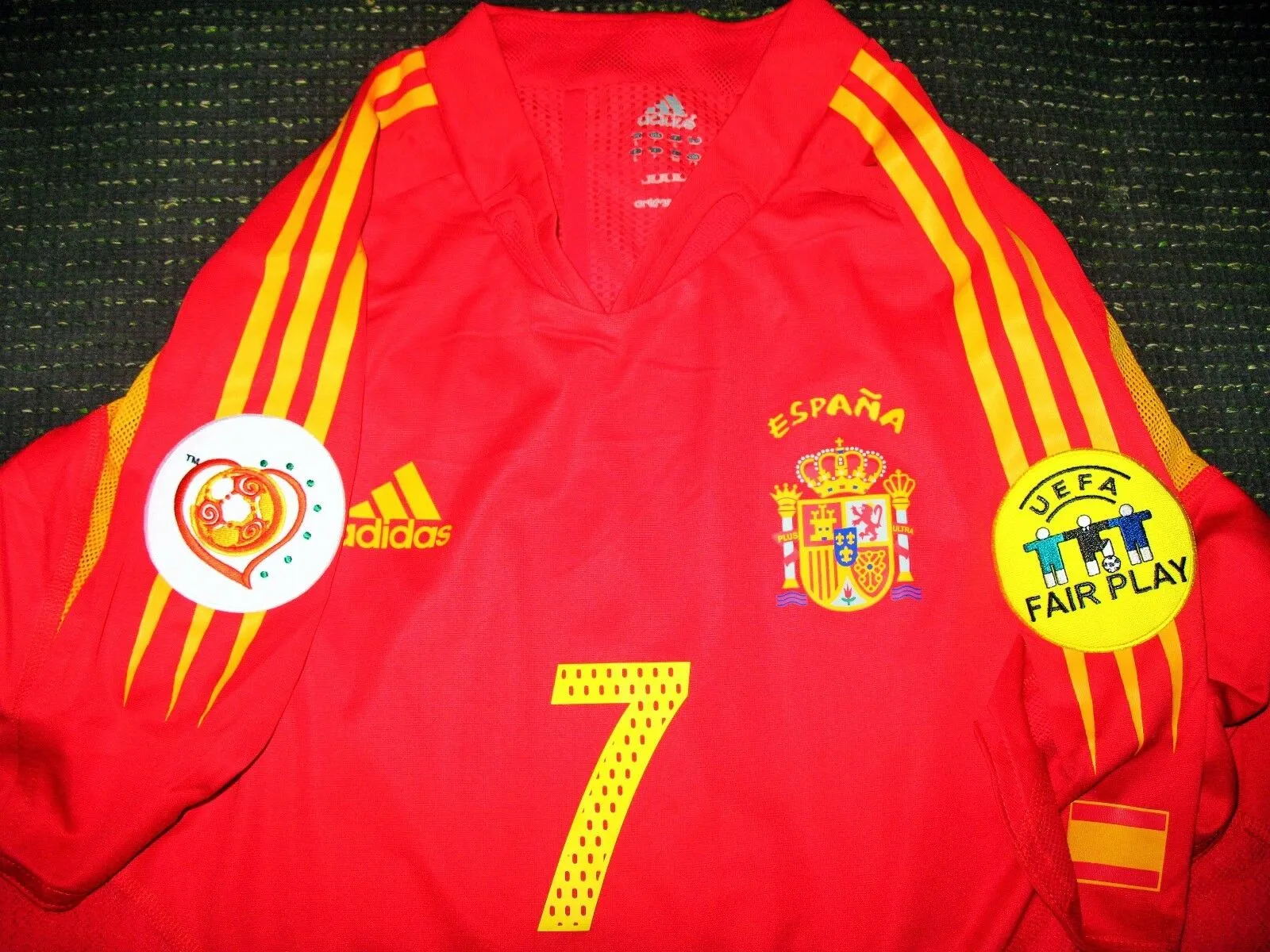 Raul Spain PLAYER ISSUE 2004 EURO Jersey Camiseta Espana Shirt Trikot L