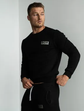 Slim Fit Crew Neck Jumper - Black