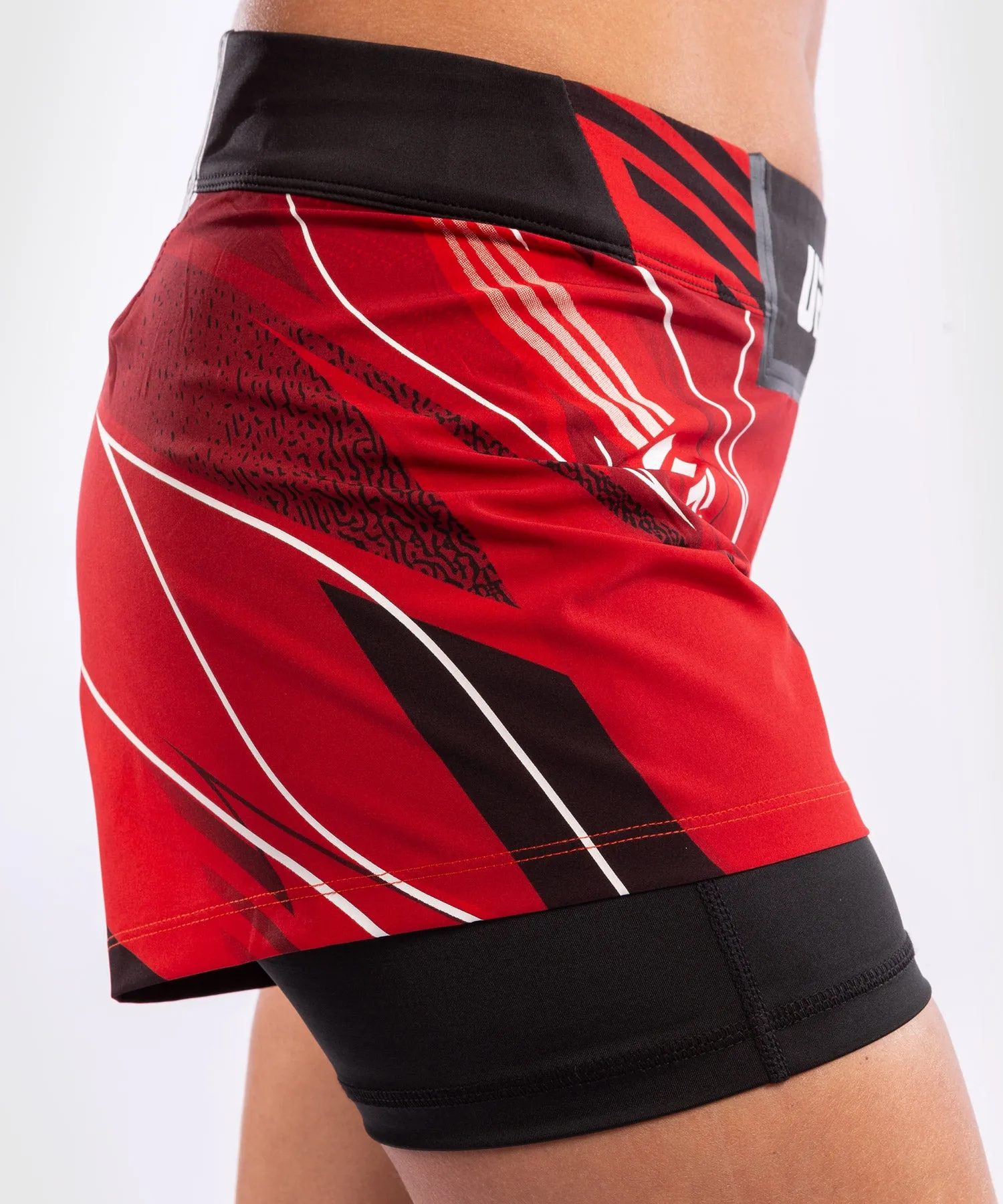 UFC Venum Authentic Fight Night Women's Shorts - Short Fit - Red