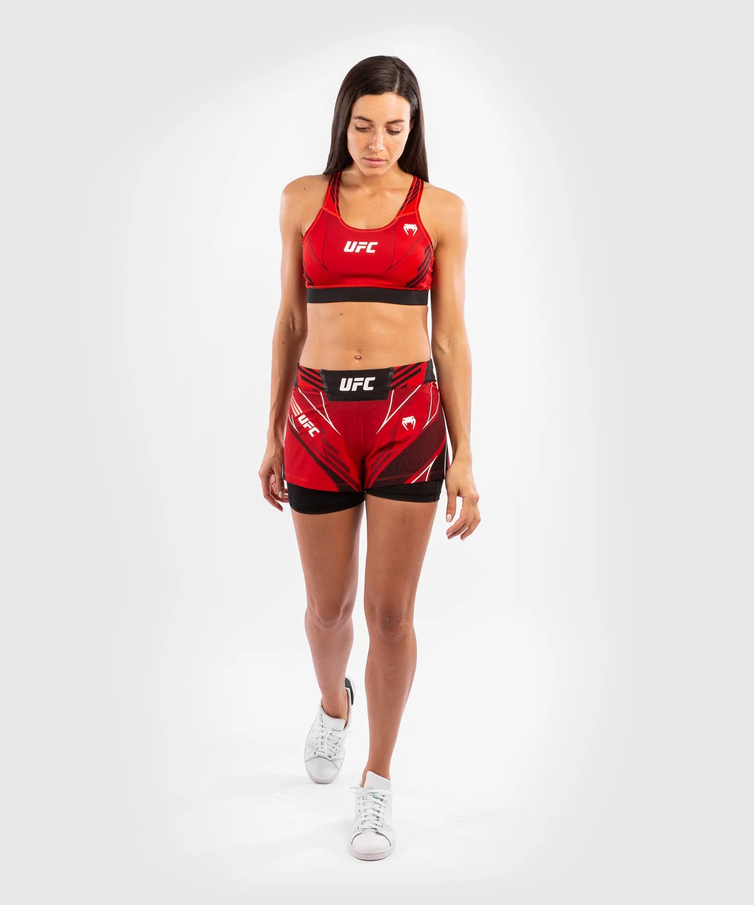 UFC Venum Authentic Fight Night Women's Shorts - Short Fit - Red